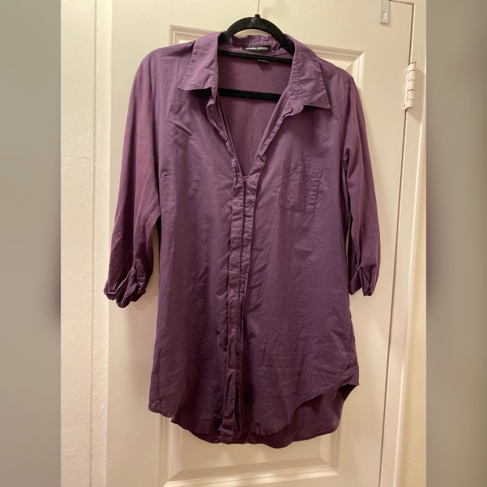 Purple Button down tunic